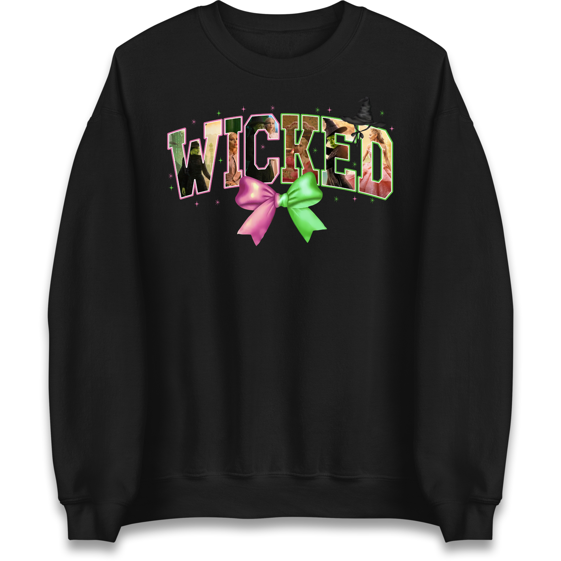 Wicked Pink & Green Bow Jumper