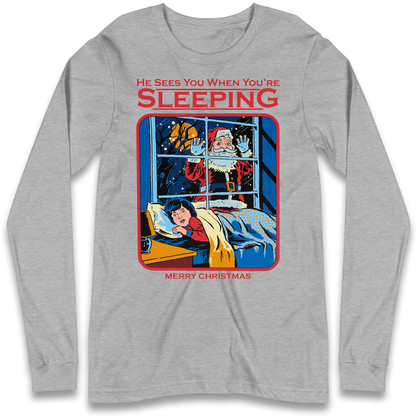 Creepy Santa Claus Christmas Longsleeve T Shirt