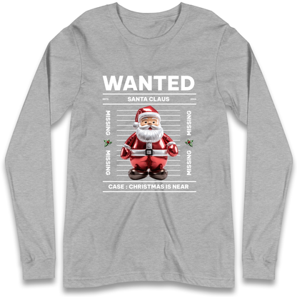 Wanted Santa Claus Christmas Longsleeve T Shirt