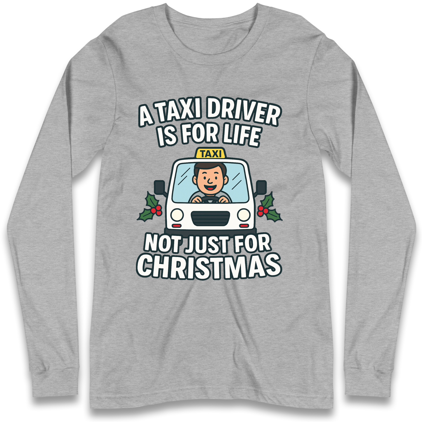 Taxi Driver Christmas Longsleeve T Shirt