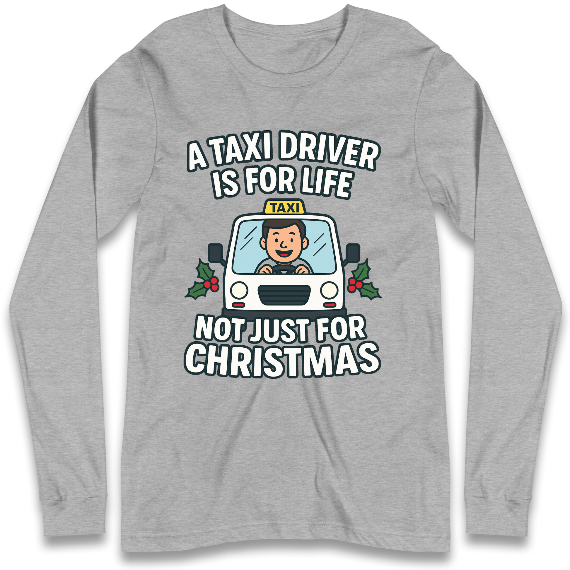 Taxi Driver Christmas Longsleeve T Shirt