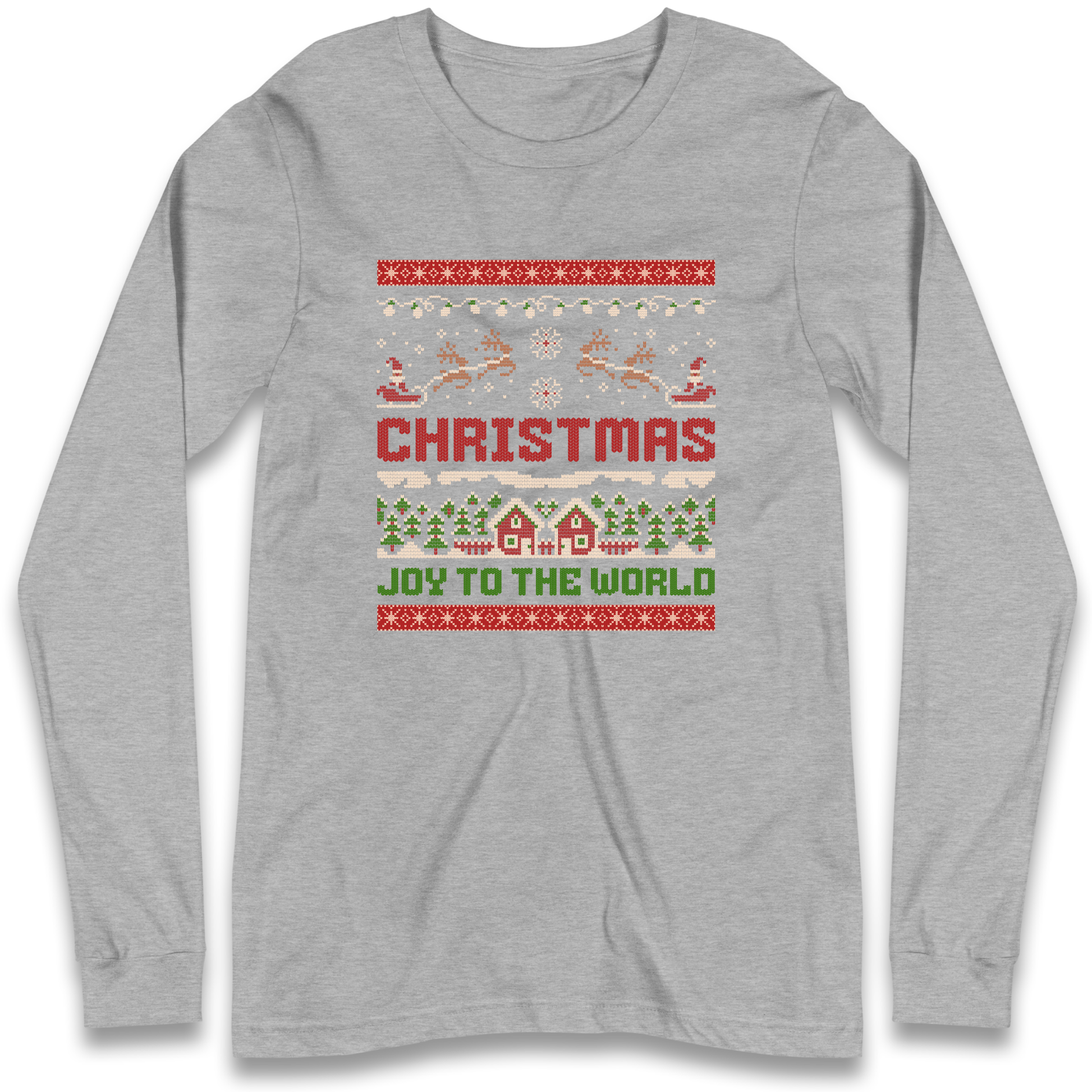 Christmas Joy to the World Christmas Longsleeve T Shirt