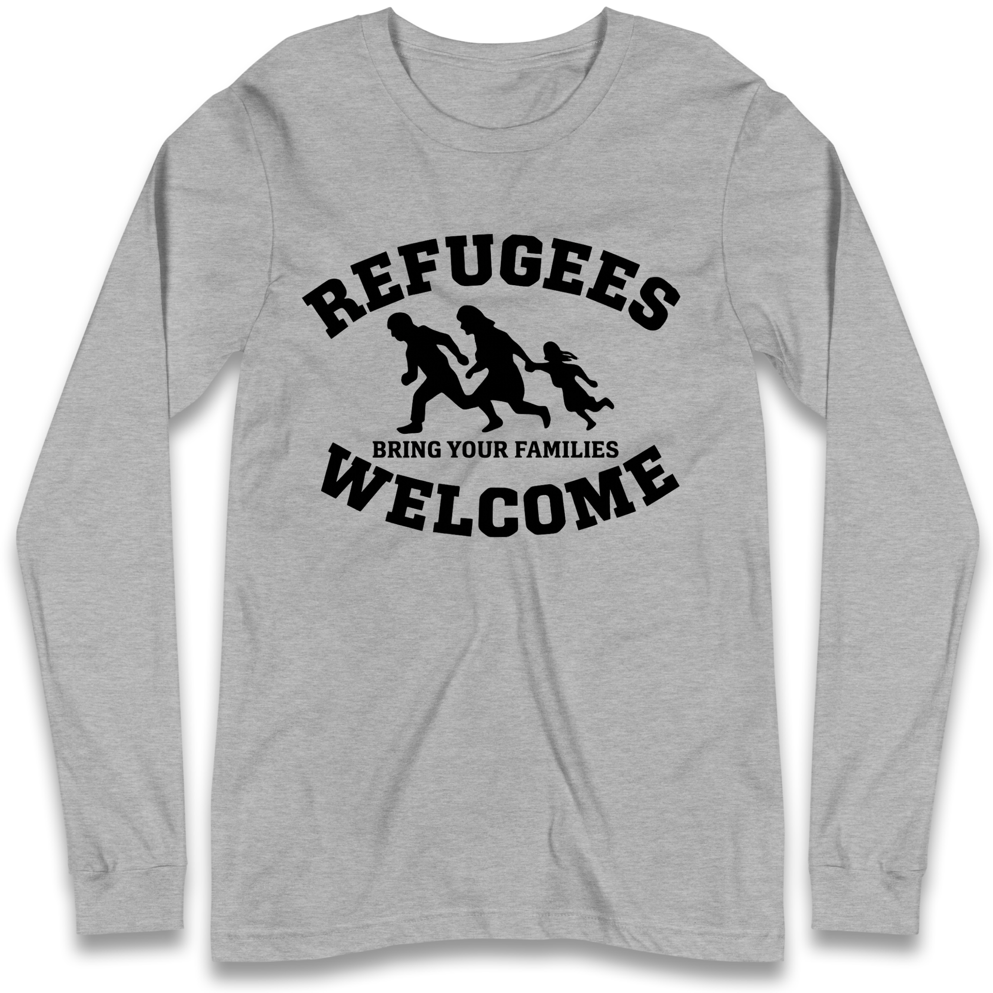 Welcome Refugees Longsleeve T Shirt