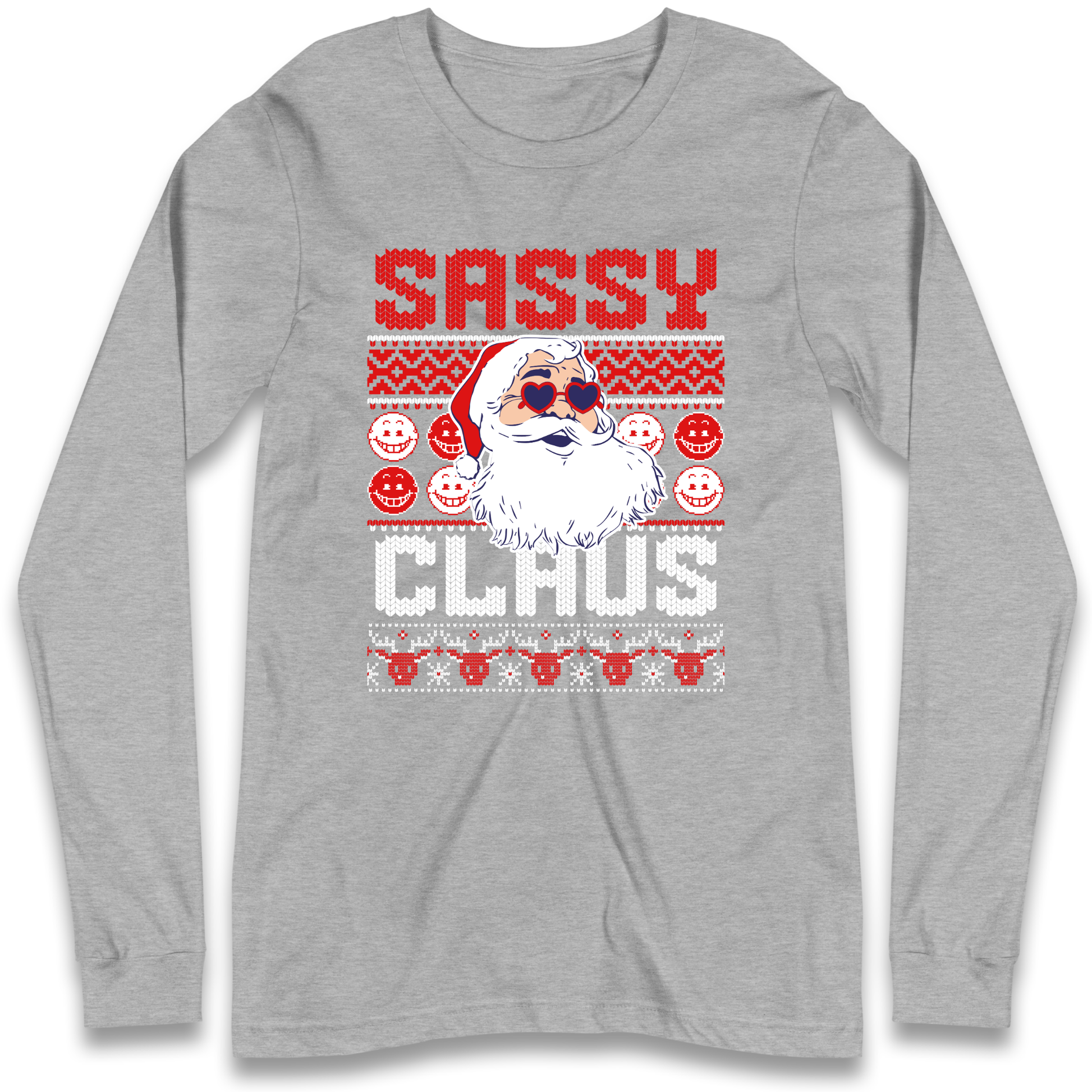 Sassy Claus Santa Christmas Longsleeve T Shirt