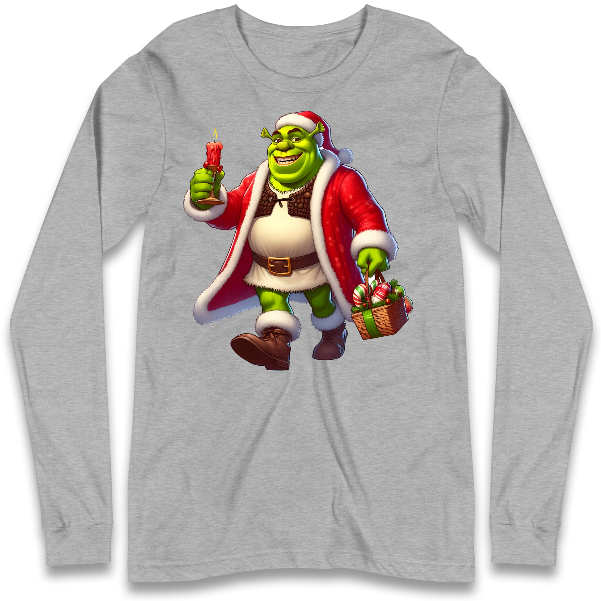 Shrek Santa Candle Longsleeve T Shirt