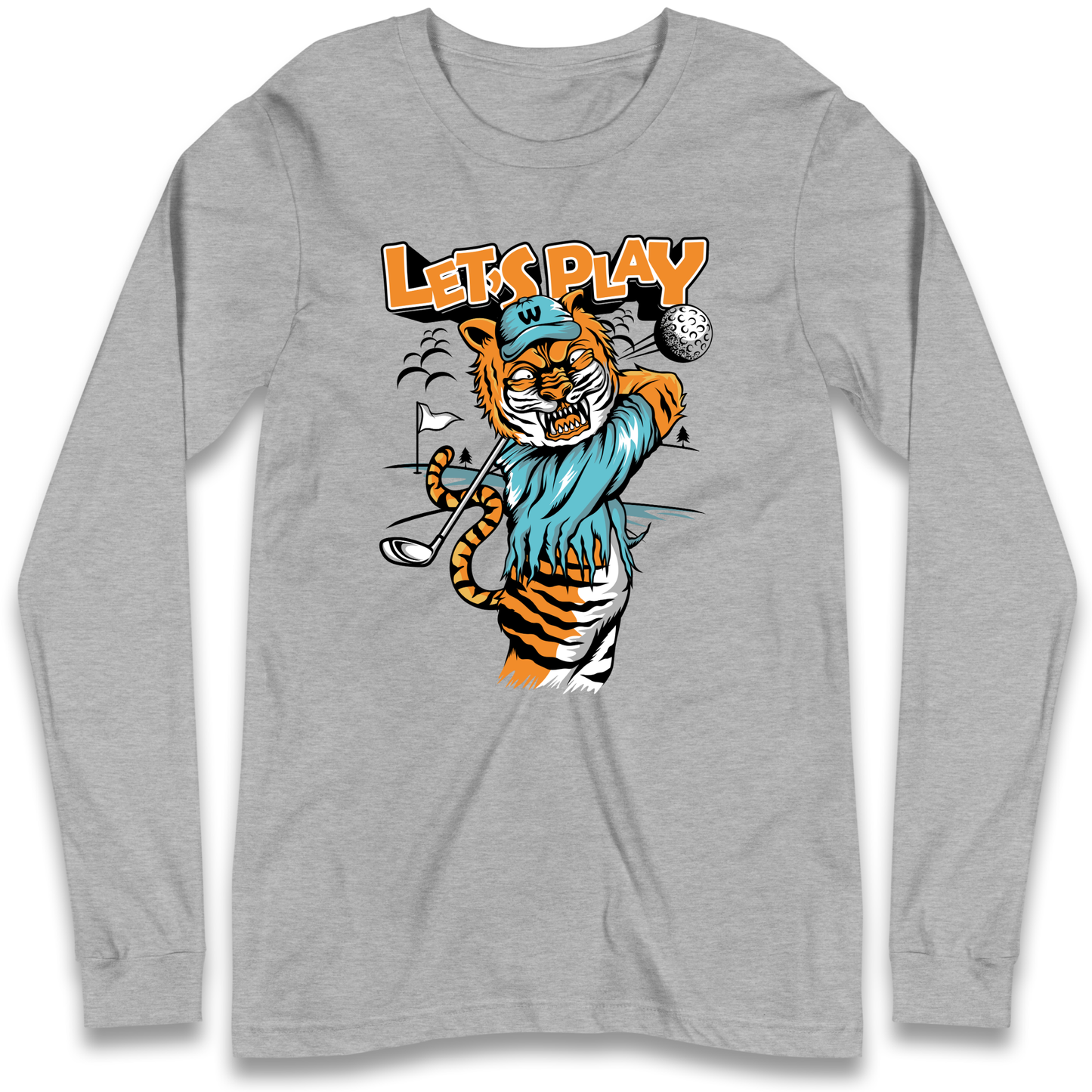 Lets Play Golf Tiger Longsleeve T Shirt