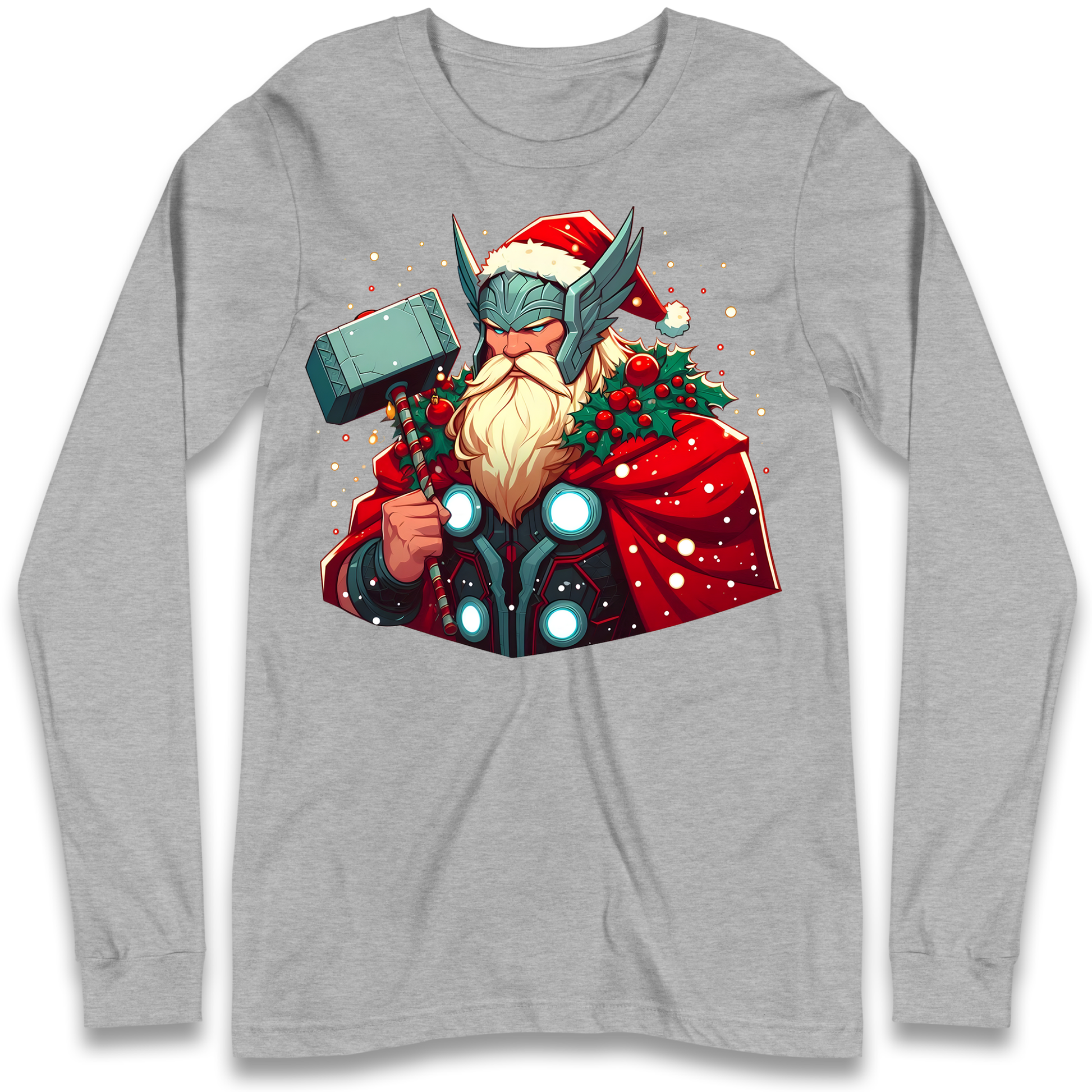 Viking Thor Santa Longsleeve T Shirt