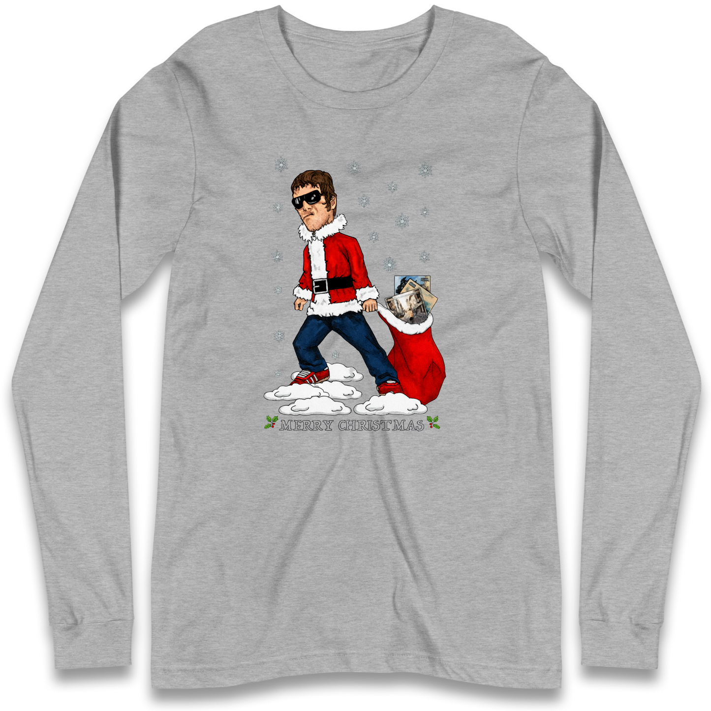 Liam Gallagher Christmas Santa Longsleeve T Shirt