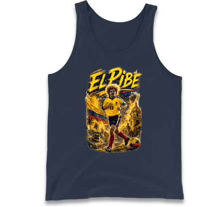 Carlos Valderrama Colombia Football Tank Top