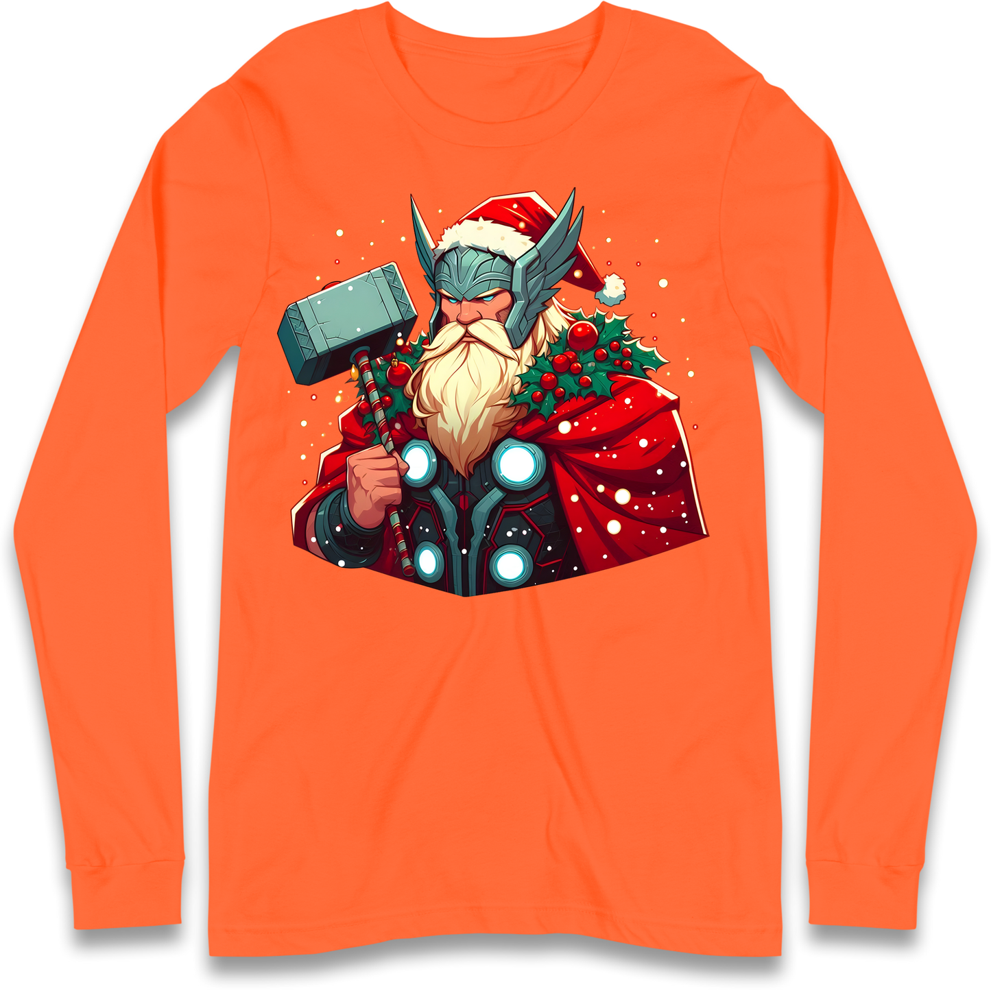 Viking Thor Santa Longsleeve T Shirt
