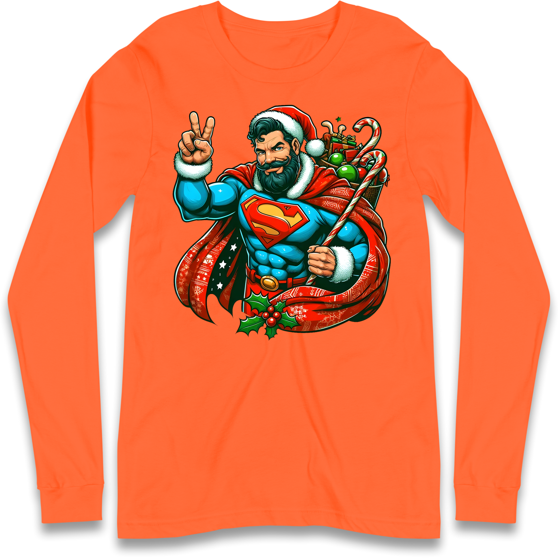 Superman Santa Longsleeve T Shirt