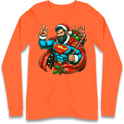 Superman Santa Longsleeve T Shirt