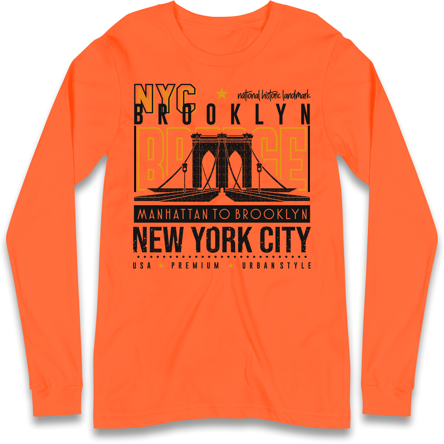 NYC Brooklyn Bridge Longsleeve T Shirt