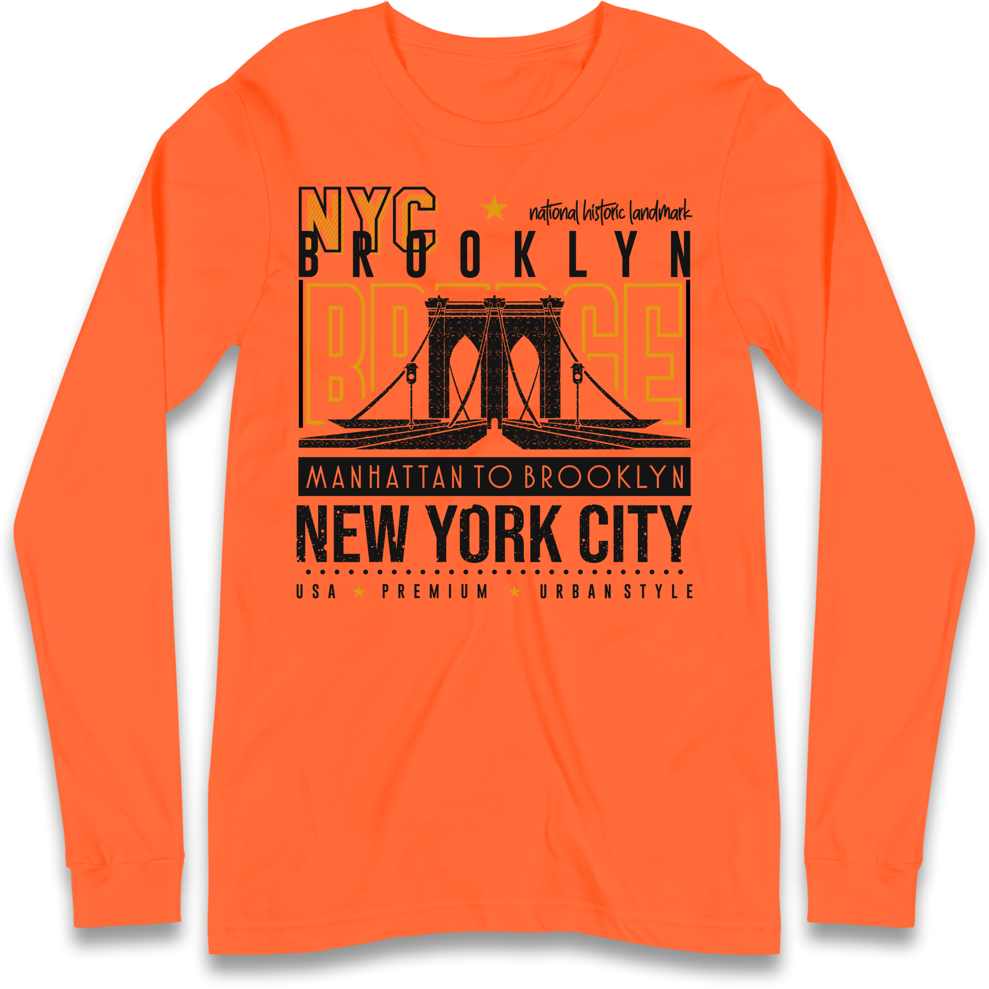 NYC Brooklyn Bridge Longsleeve T Shirt