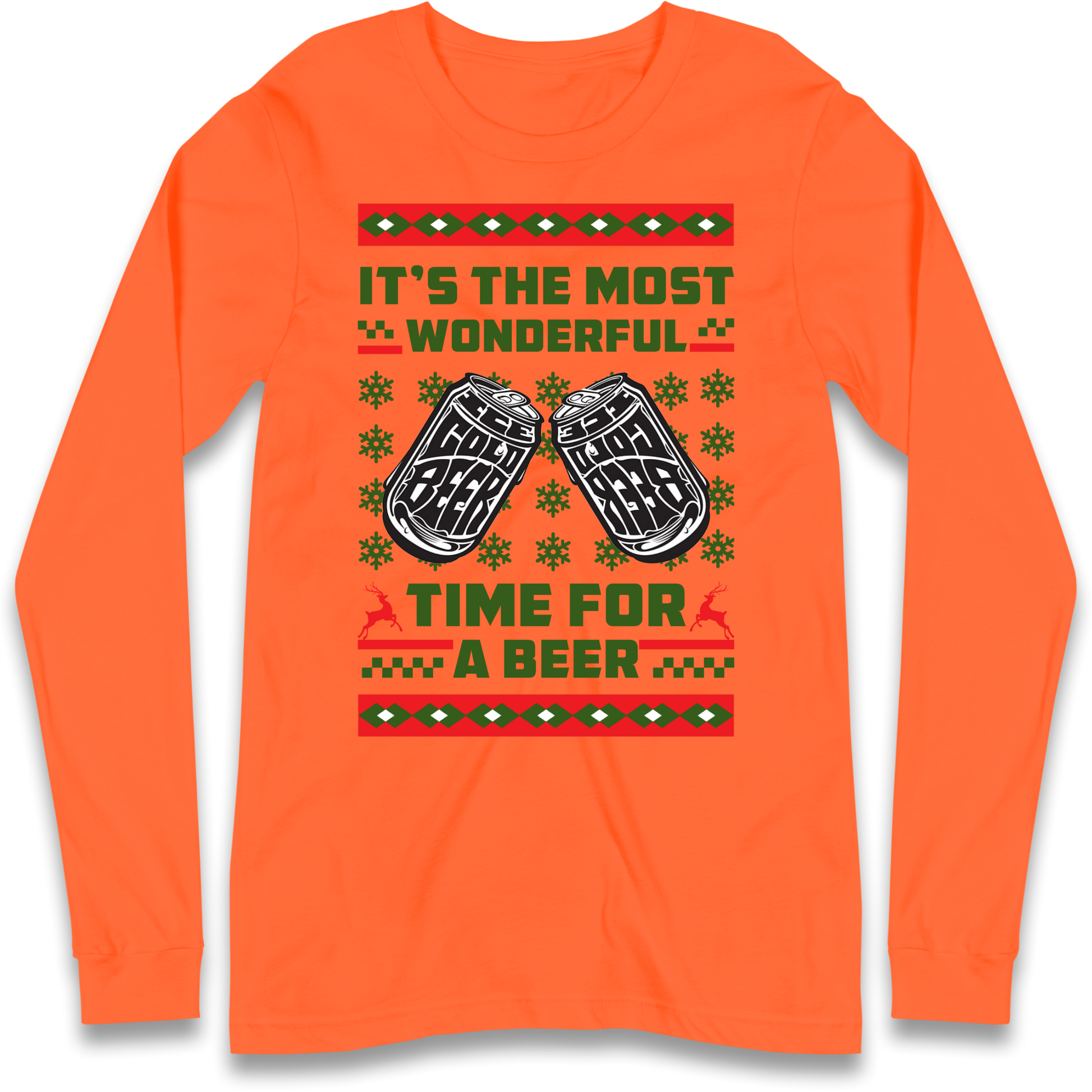 Its The Most Wonderful Time For A Beer Christmas Longsleeve T Shirt