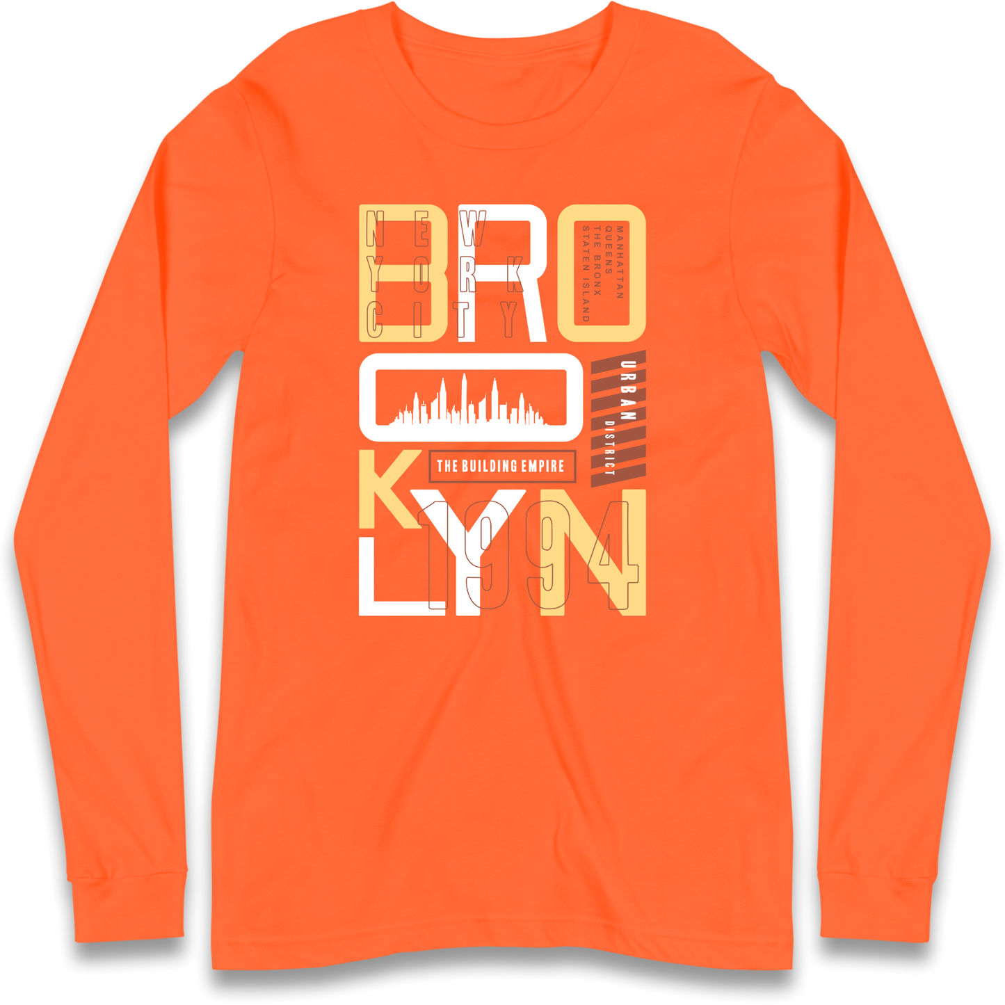Brooklyn New York Urban District Longsleeve T Shirt