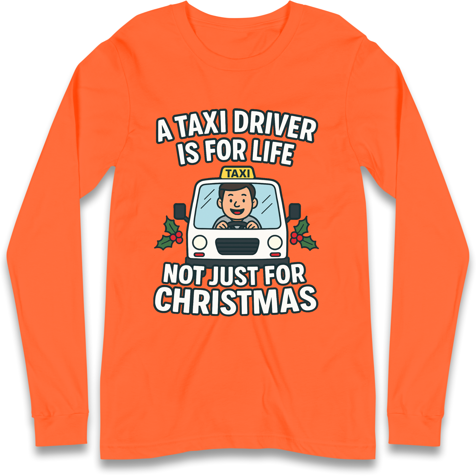 Taxi Driver Christmas Longsleeve T Shirt