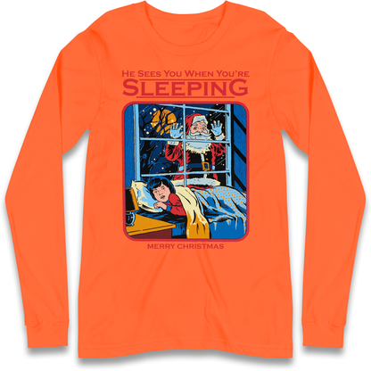 Creepy Santa Claus Christmas Longsleeve T Shirt
