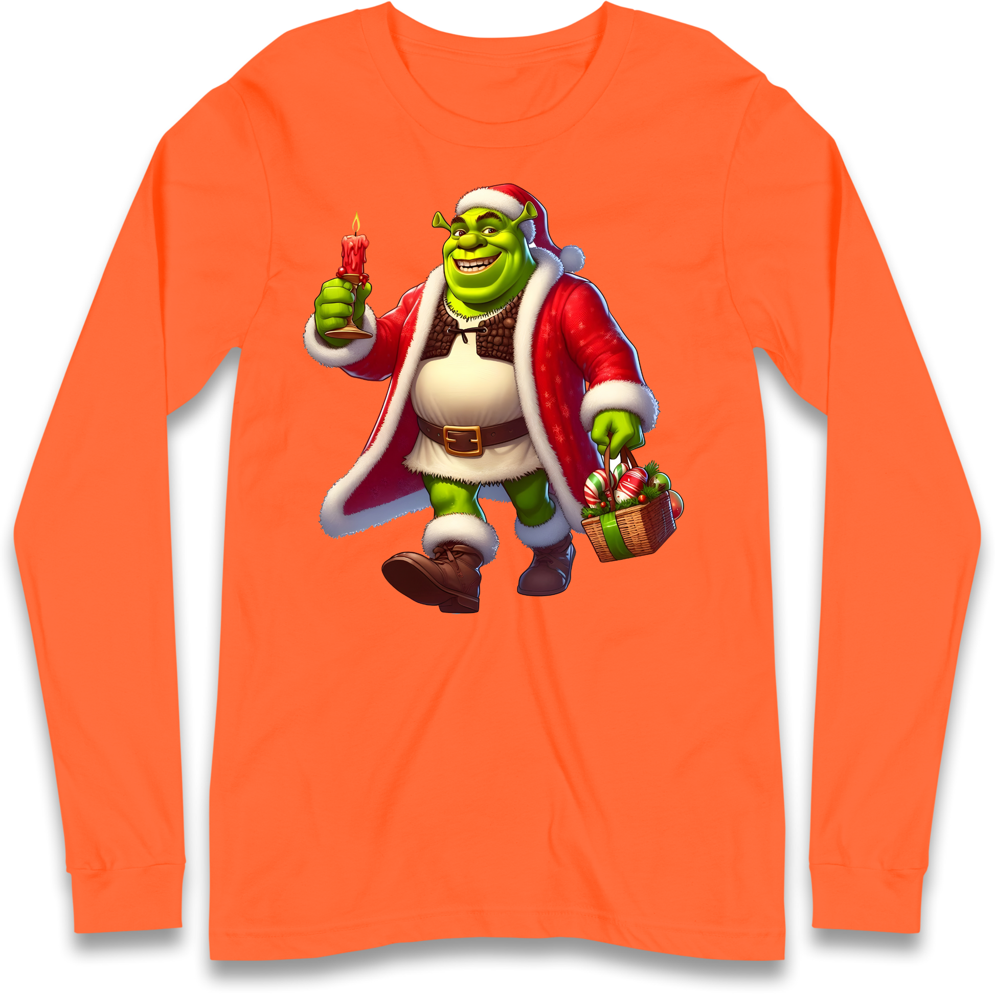 Shrek Santa Candle Longsleeve T Shirt