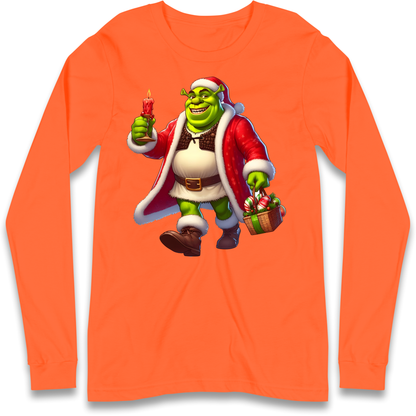 Shrek Santa Candle Longsleeve T Shirt