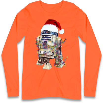 R2D2 Christmas Santa Christmas Longsleeve T Shirt