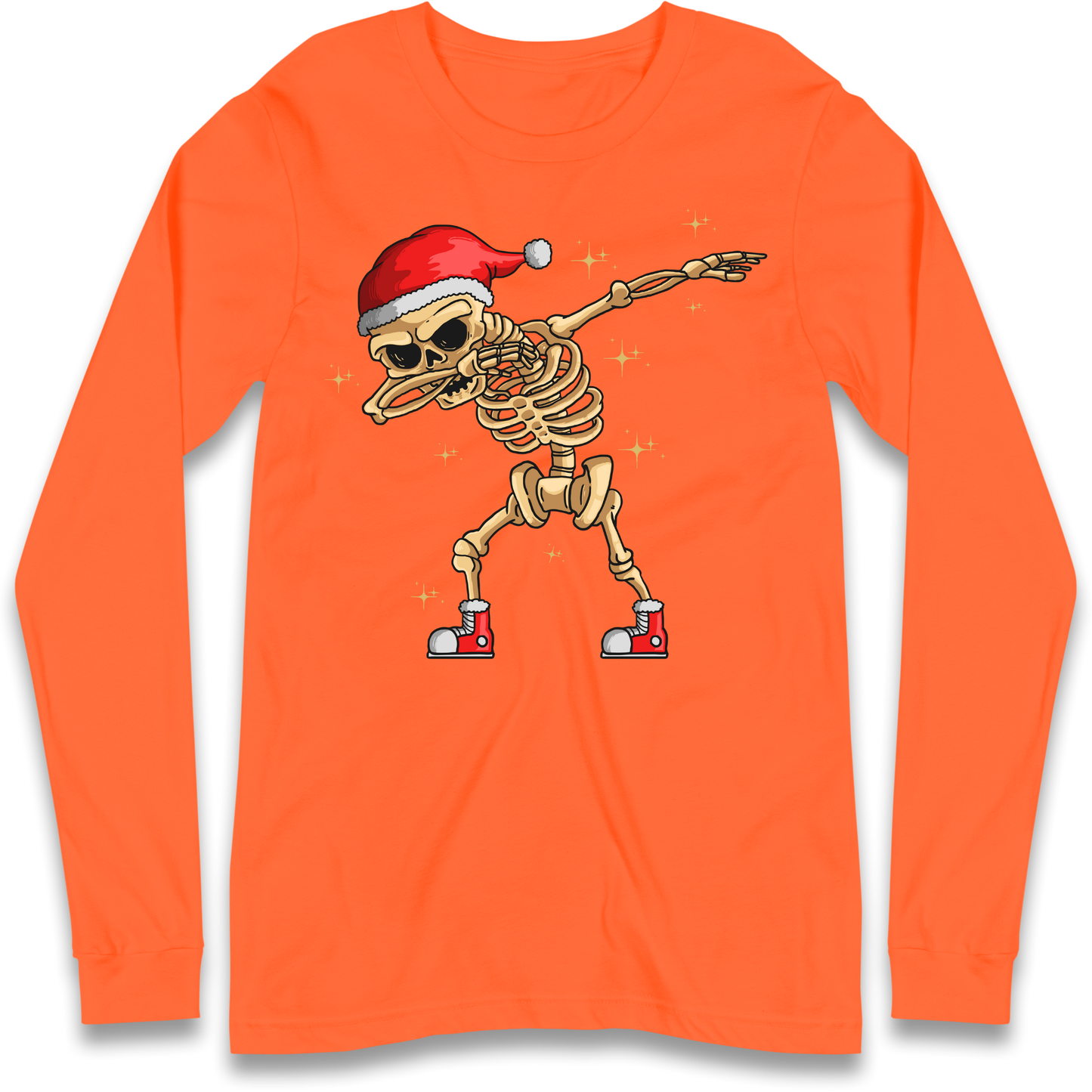 Santa Skellington Dabbing Christmas Longsleeve T Shirt