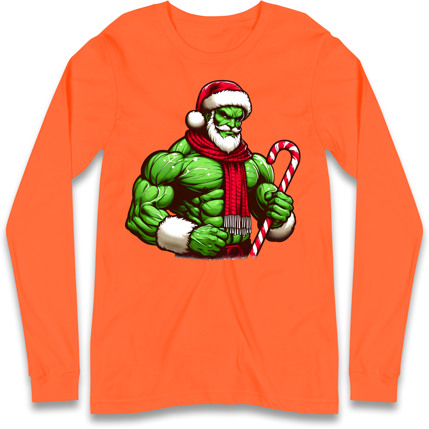 The Hulk Candy Cane Santa Longsleeve T Shirt