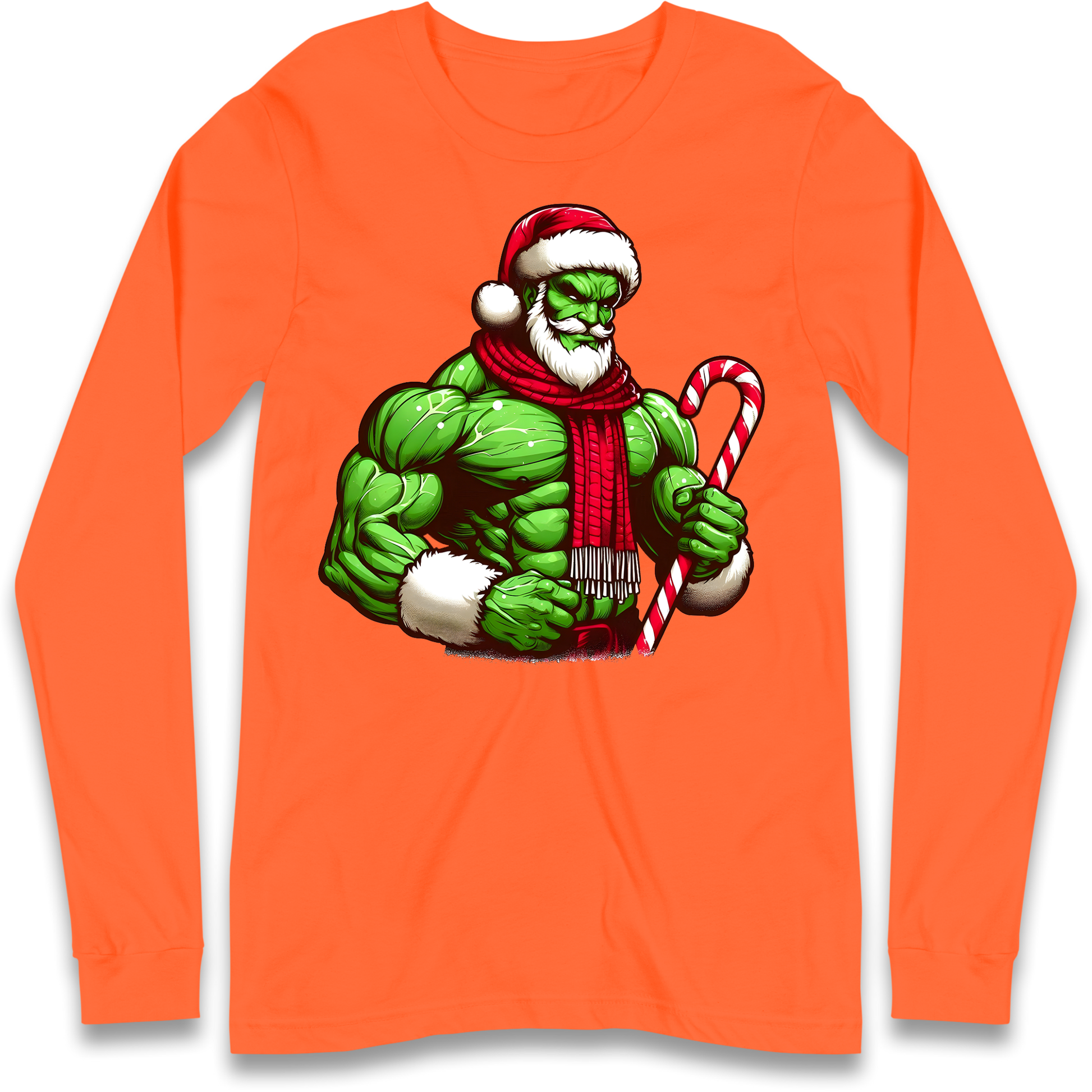 The Hulk Candy Cane Santa Longsleeve T Shirt