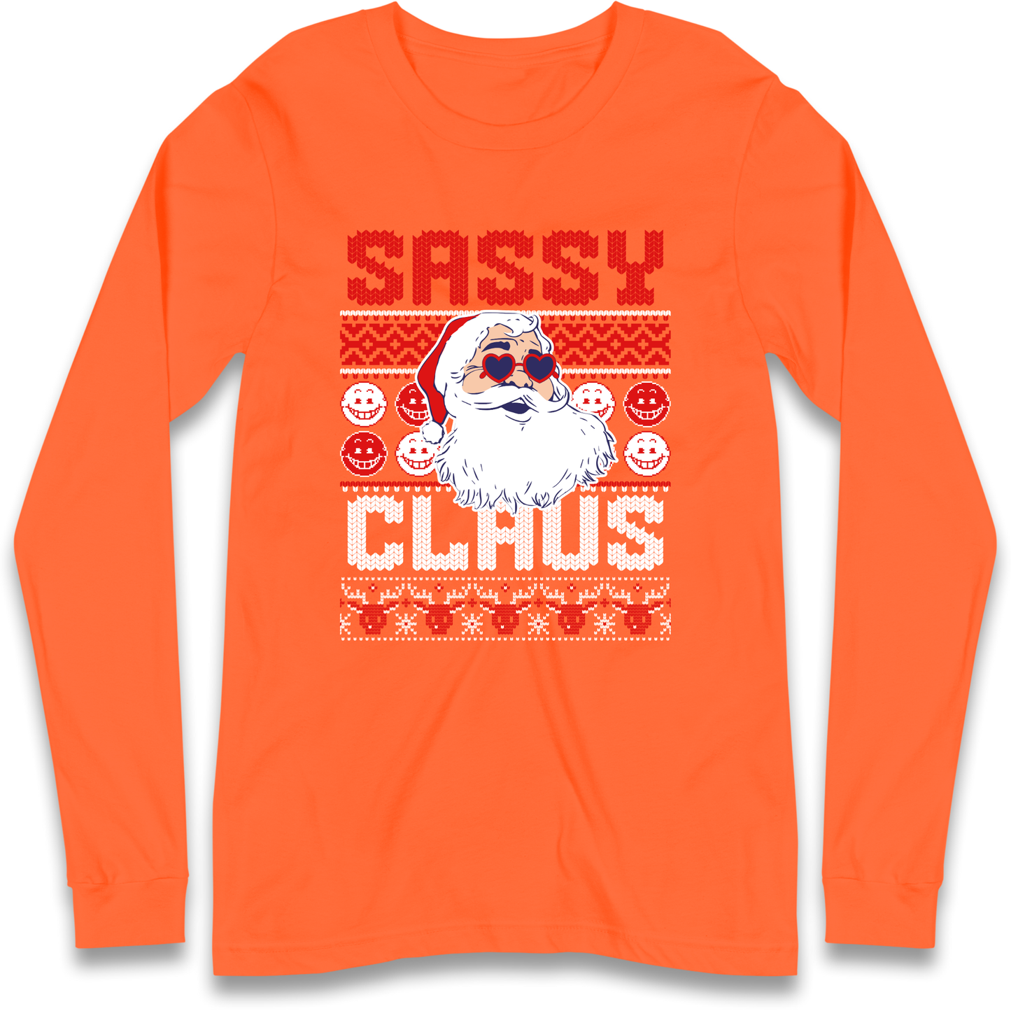 Sassy Claus Santa Christmas Longsleeve T Shirt