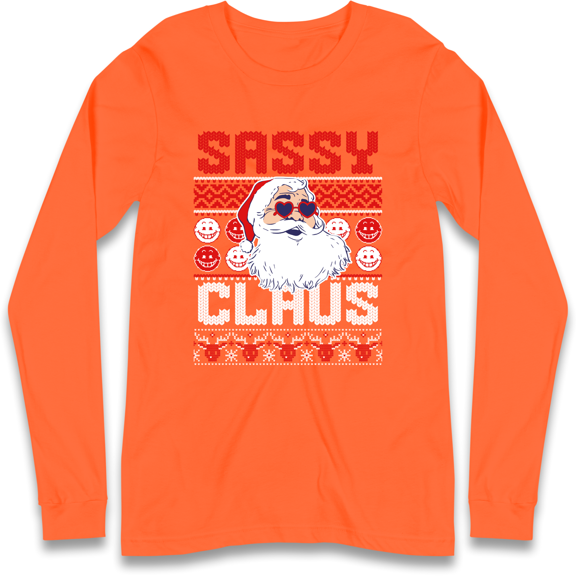 Sassy Claus Santa Christmas Longsleeve T Shirt