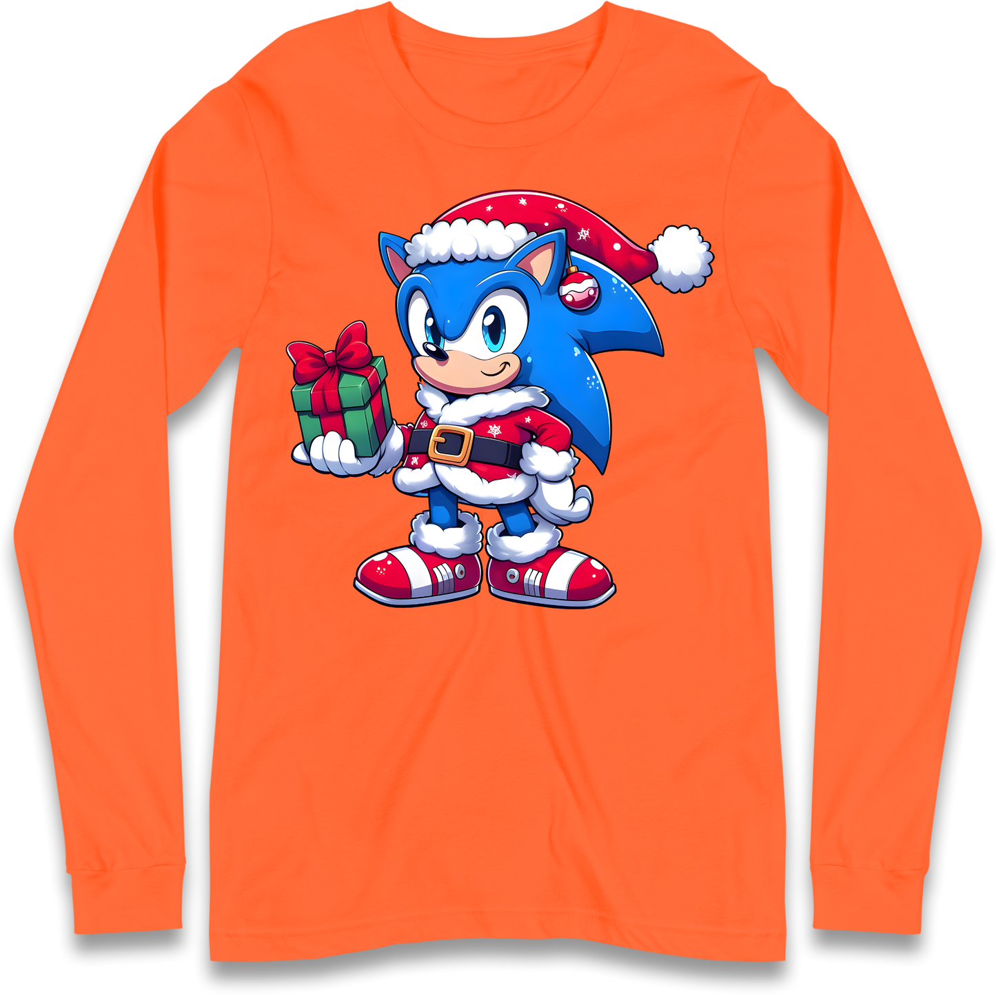 Sonic The Hedgehog Santa Longsleeve T Shirt