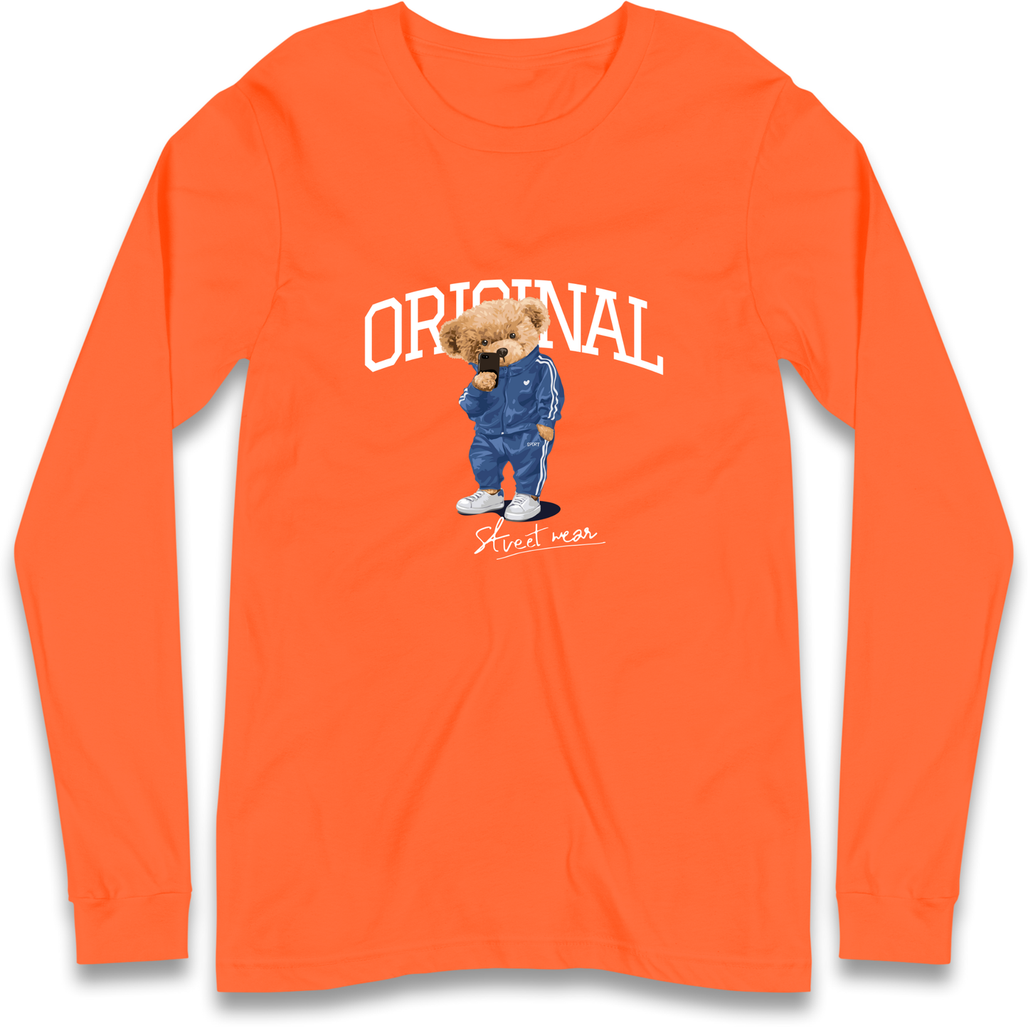 Teddy Bear Original Streetwear Longsleeve T Shirt