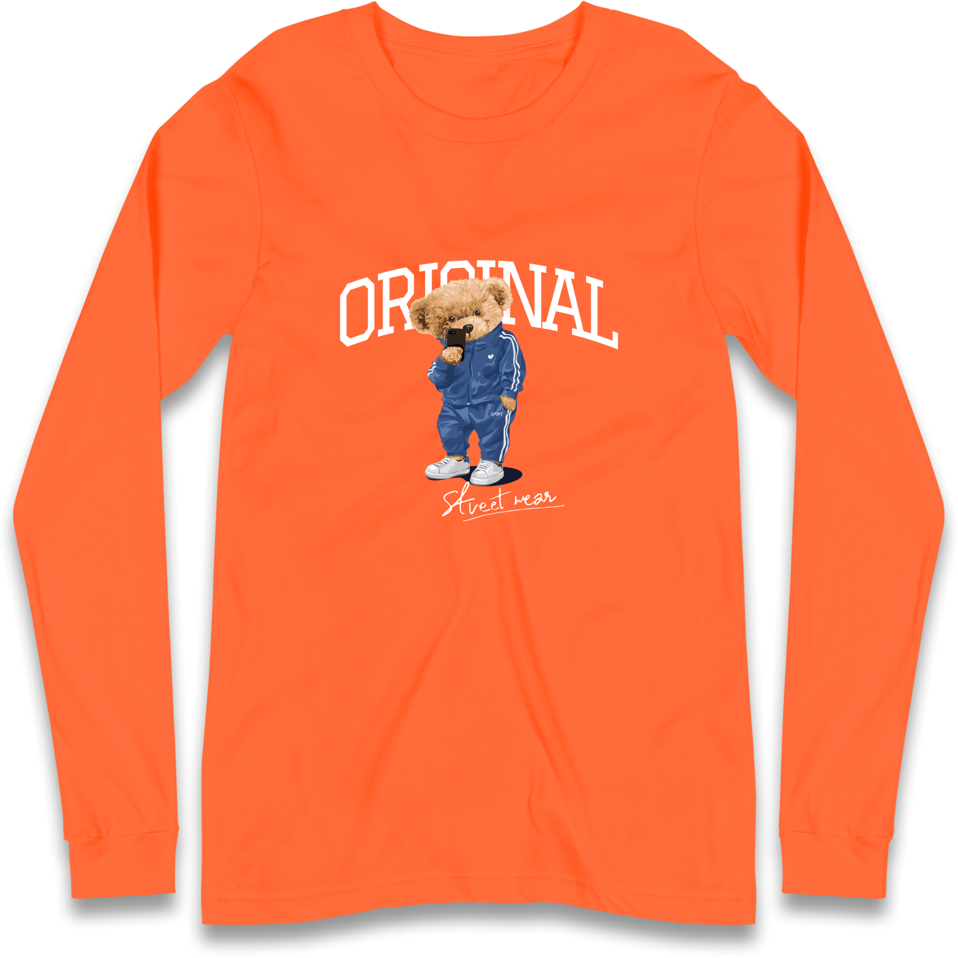 Teddy Bear Original Streetwear Longsleeve T Shirt