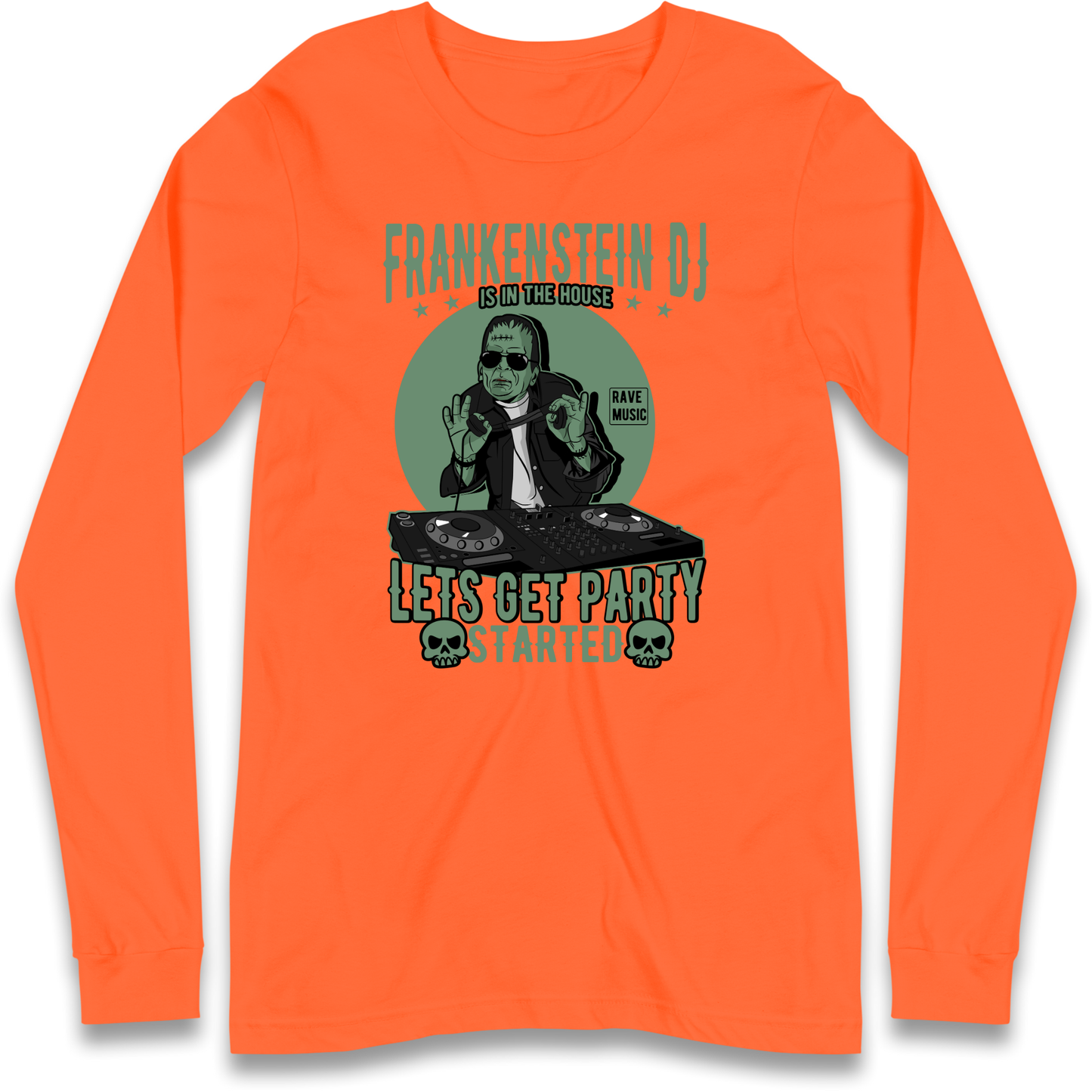 Frankenstein DJ Longsleeve T Shirt