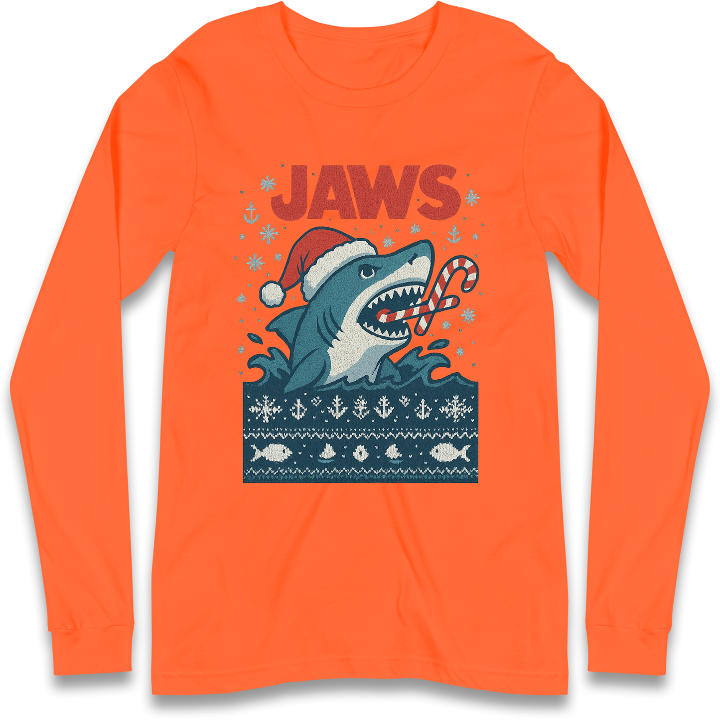Jaws Christmas Longsleeve T Shirt