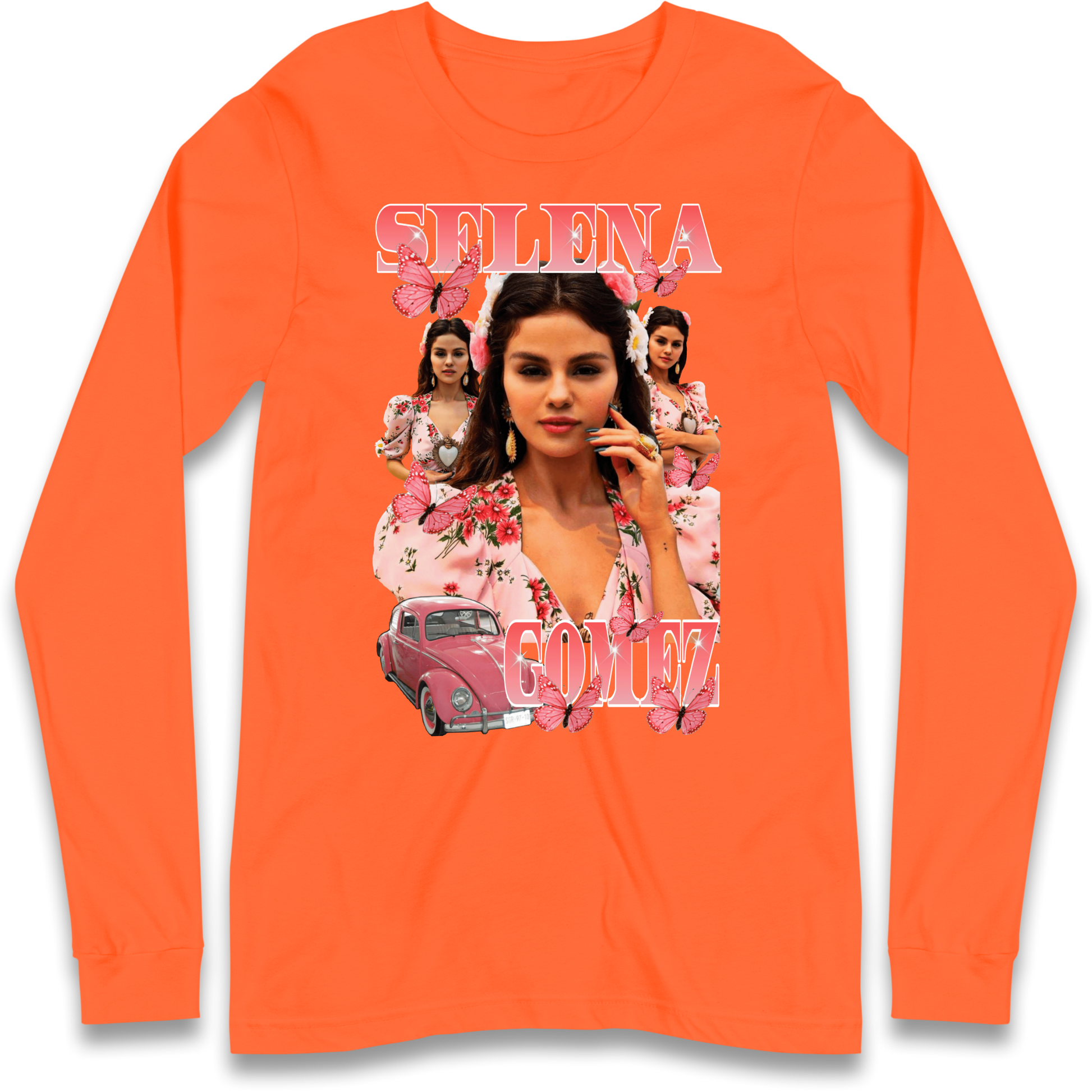 Selena Gomez Pink Longsleeve T Shirt