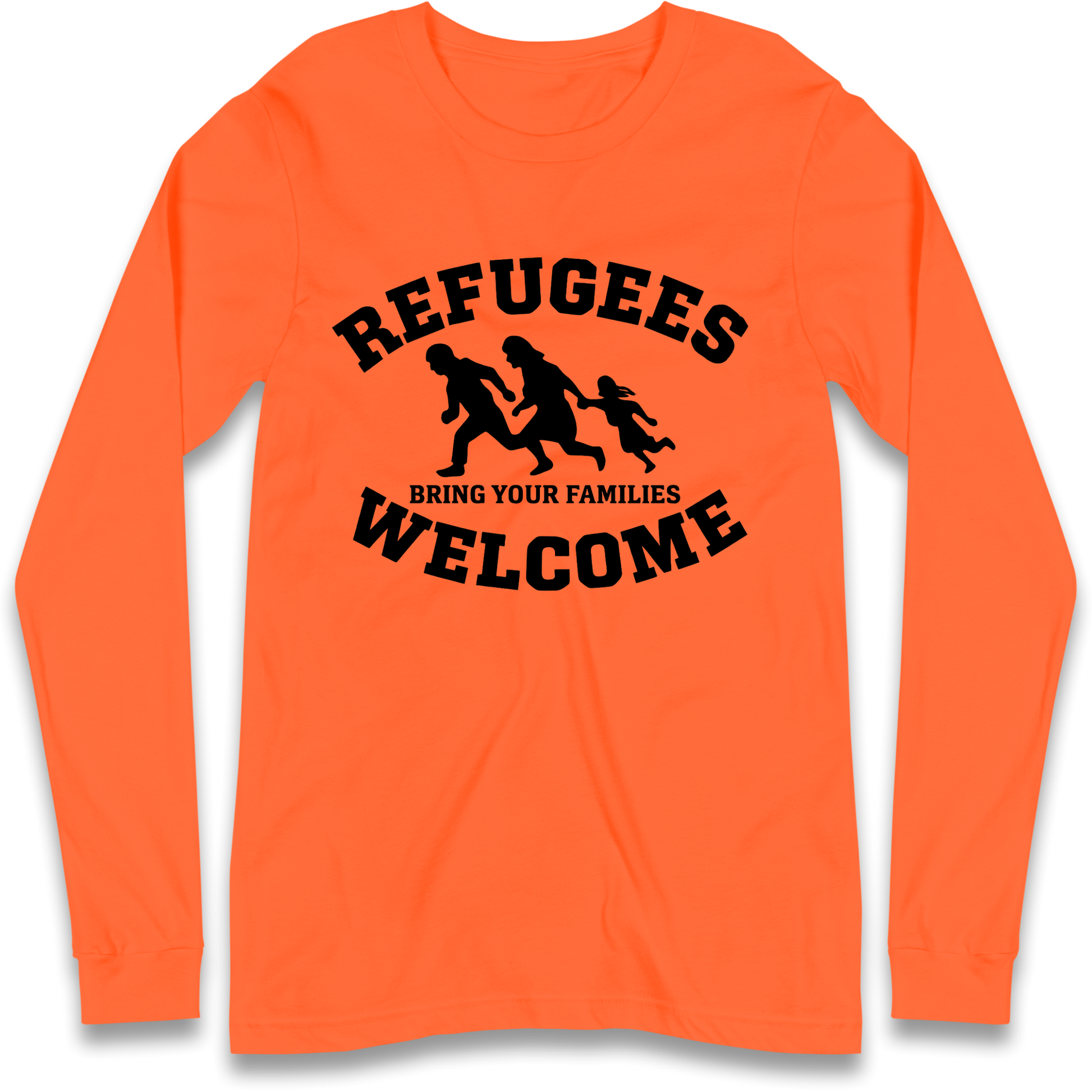 Welcome Refugees Longsleeve T Shirt