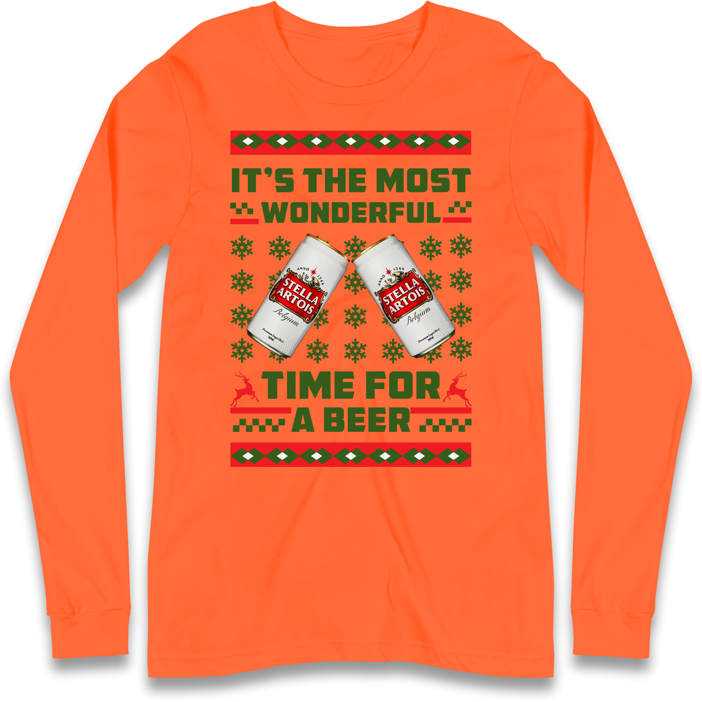 Its The Most Wonderful Time for A Beer Stella Christmas Longsleeve T Shirt