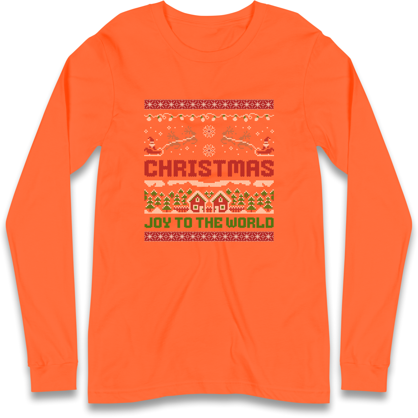 Christmas Joy to the World Christmas Longsleeve T Shirt