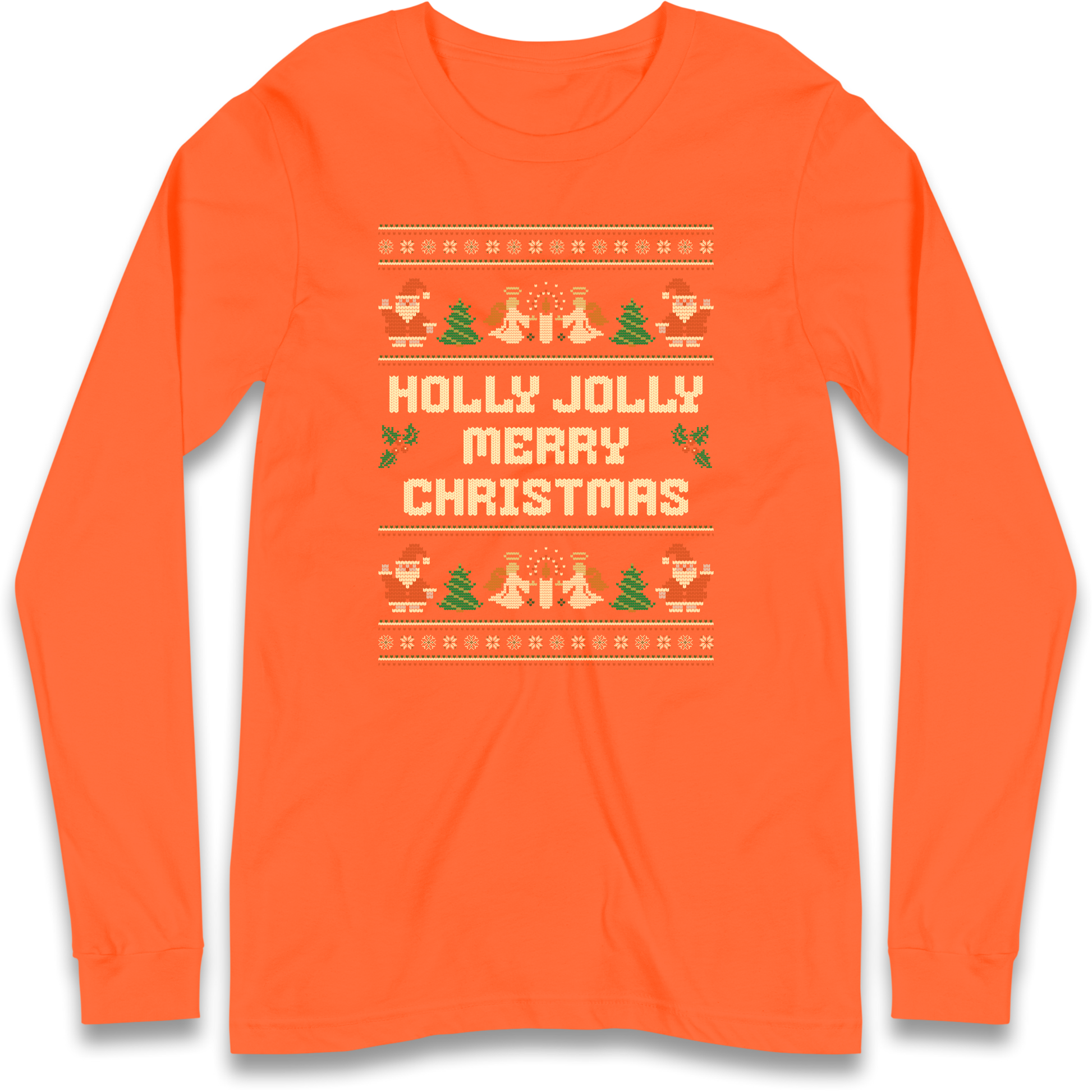 Holly Jolly Merry Christmas Longsleeve T Shirt