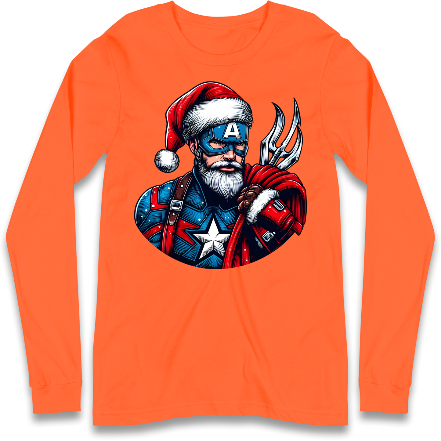 Captain America Santa Longsleeve T Shirt