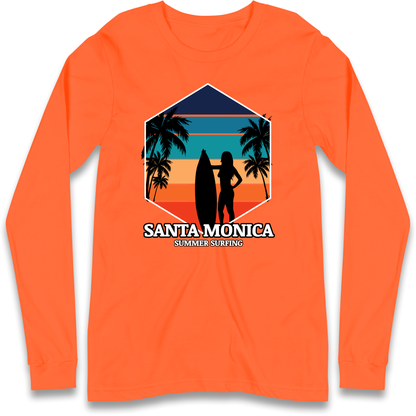 Santa Monica Summer Surfing Longsleeve T Shirt