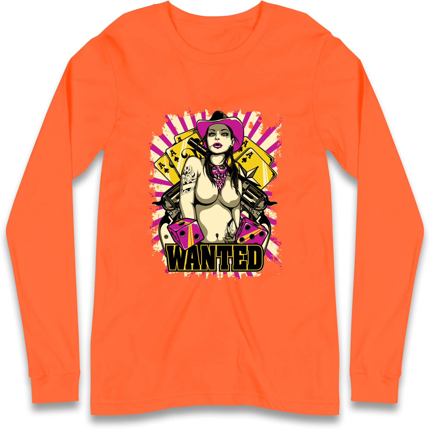 Wanted Ace Of Spades Longsleeve T Shirt