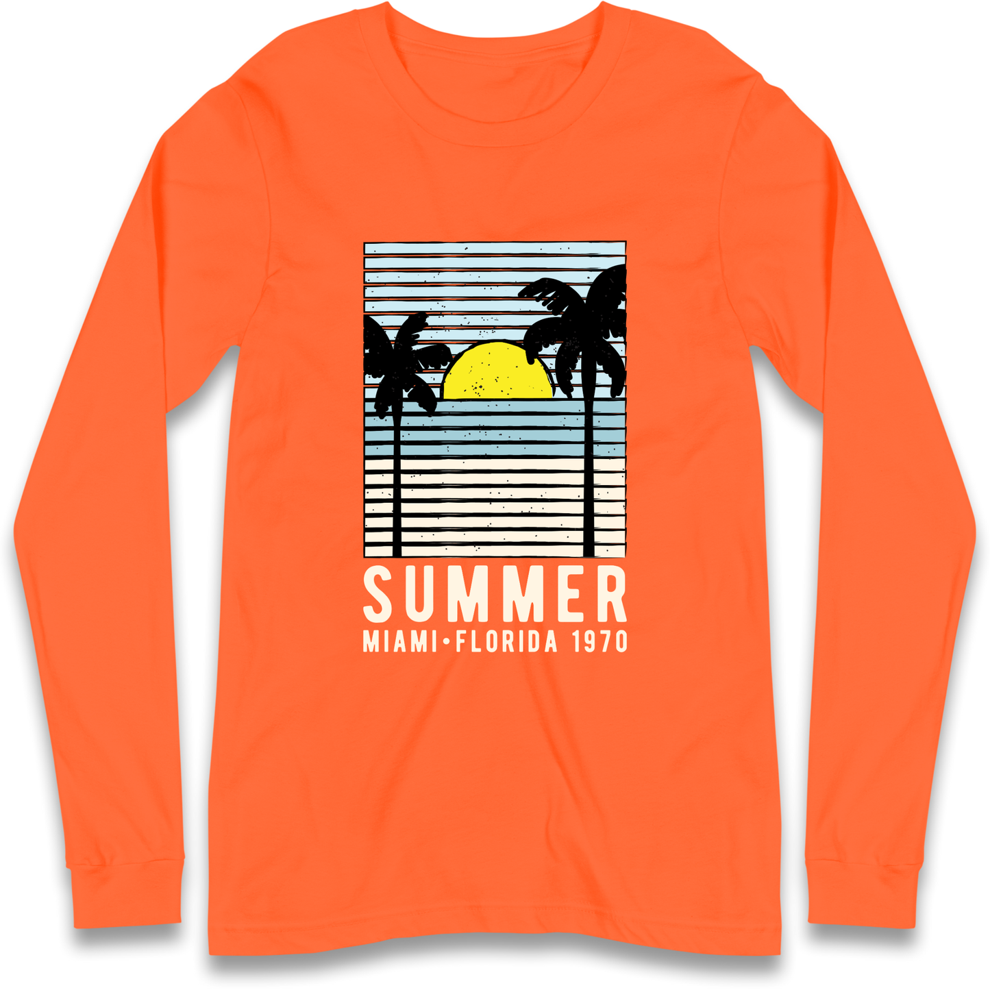 Summer Miami Florida 1970 Longsleeve T Shirt