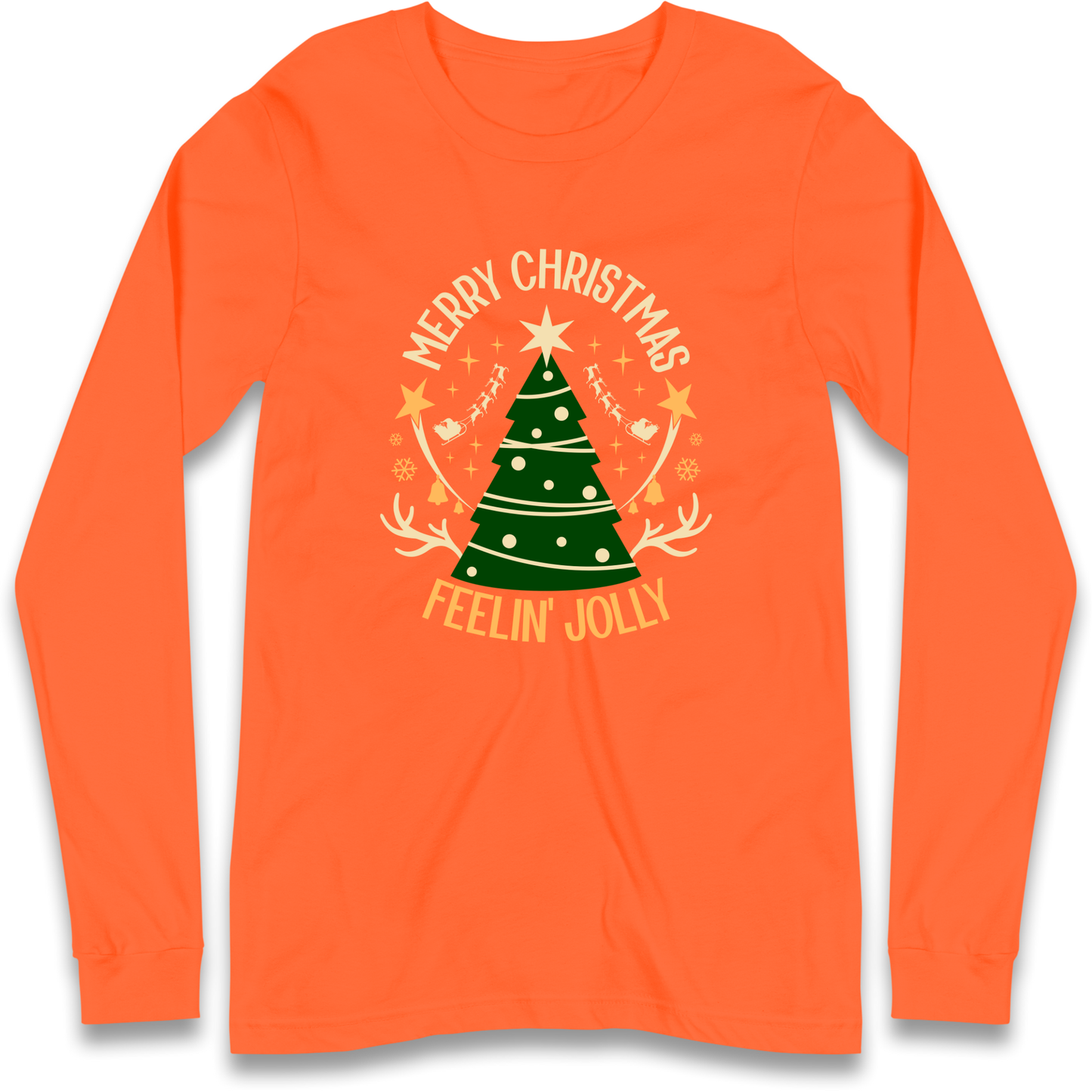 Merry Christmas Feeling Jolly Christmas Longsleeve T Shirt