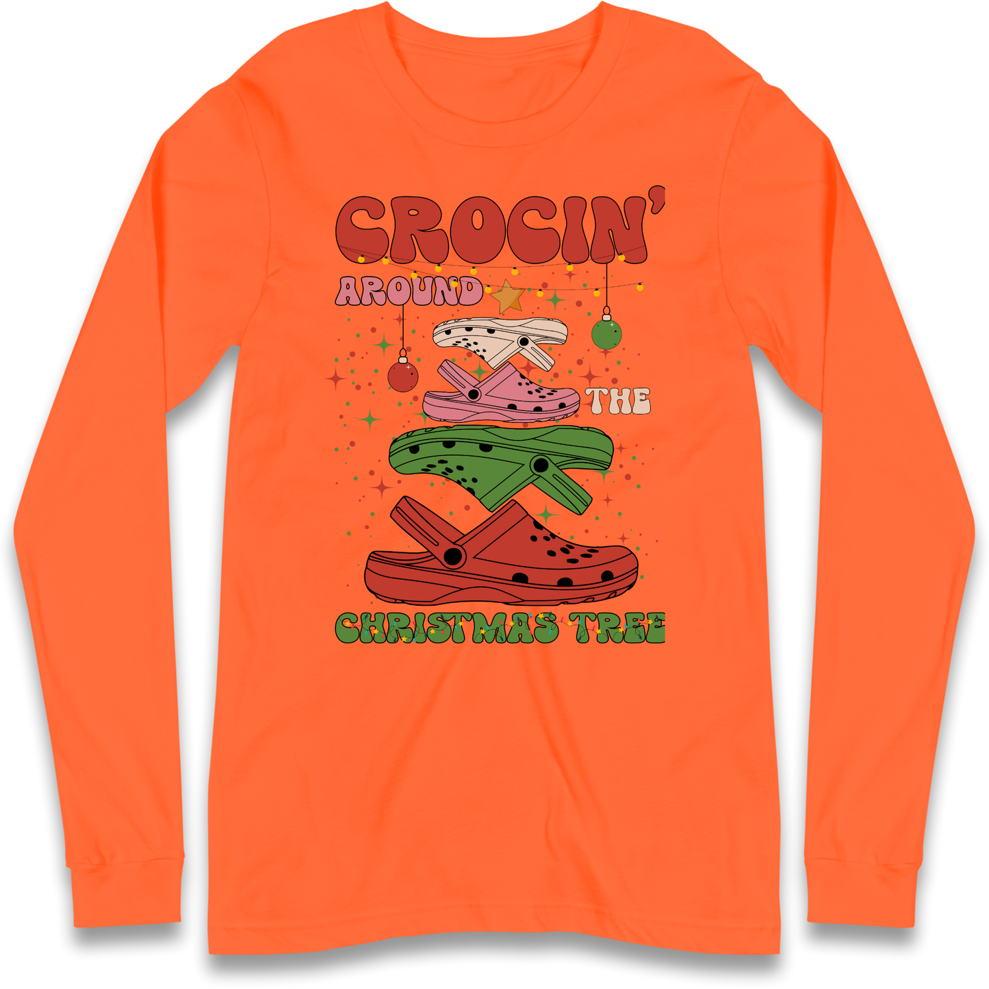 Crockin Around the Christmas Tree Christmas Longsleeve T Shirt