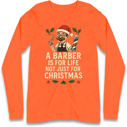 Barber Christmas Longsleeve T Shirt