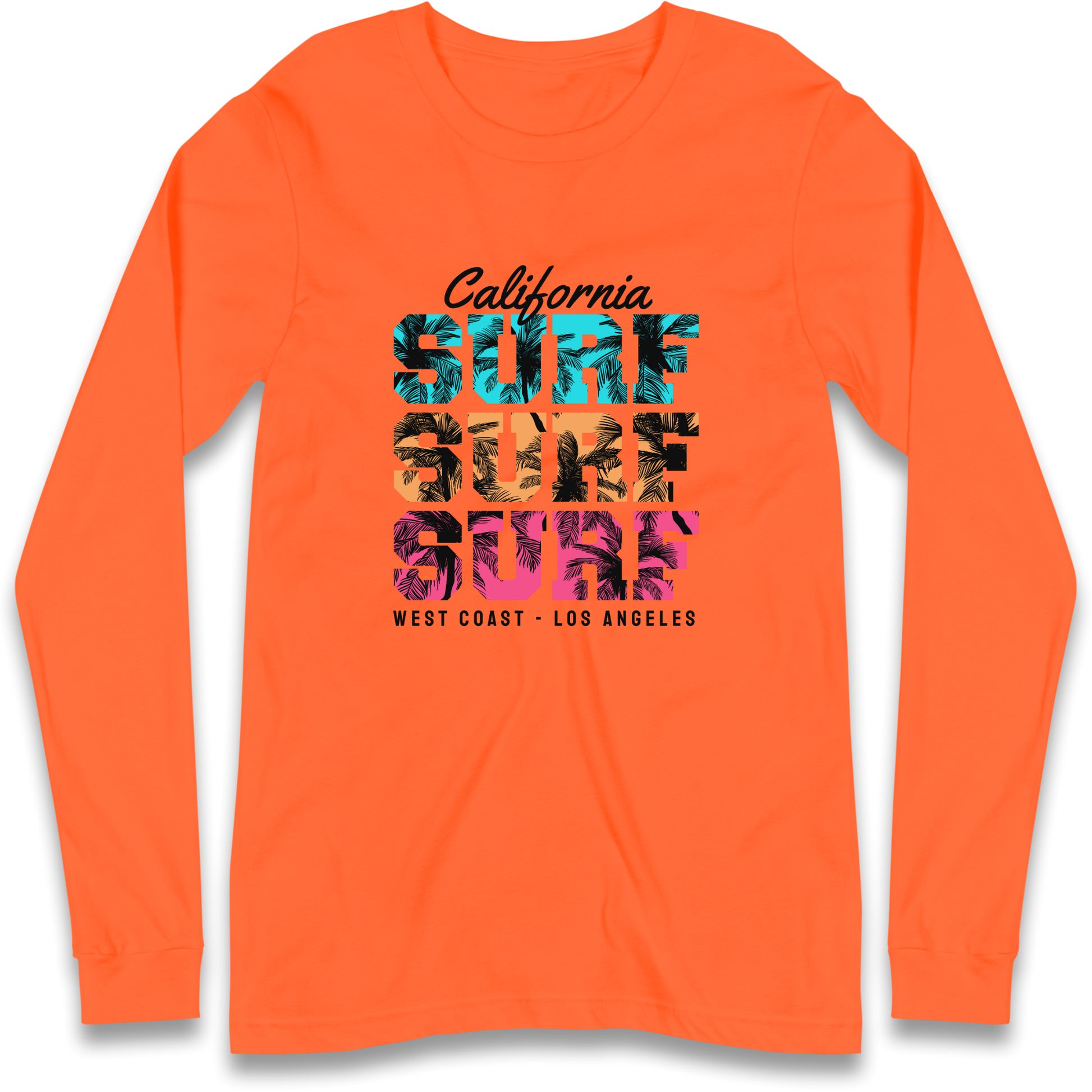 California Surf Surf Surf Longsleeve T Shirt