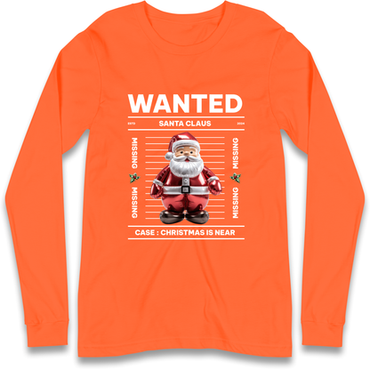 Wanted Santa Claus Christmas Longsleeve T Shirt