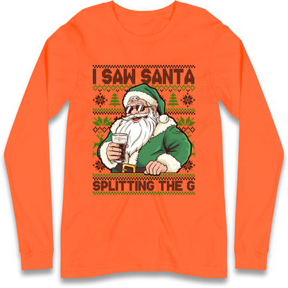 Santa Splitting The G Longsleeve T-Shirt